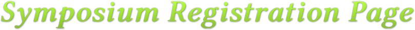Symposium Registration Page Symposium Registration Page
